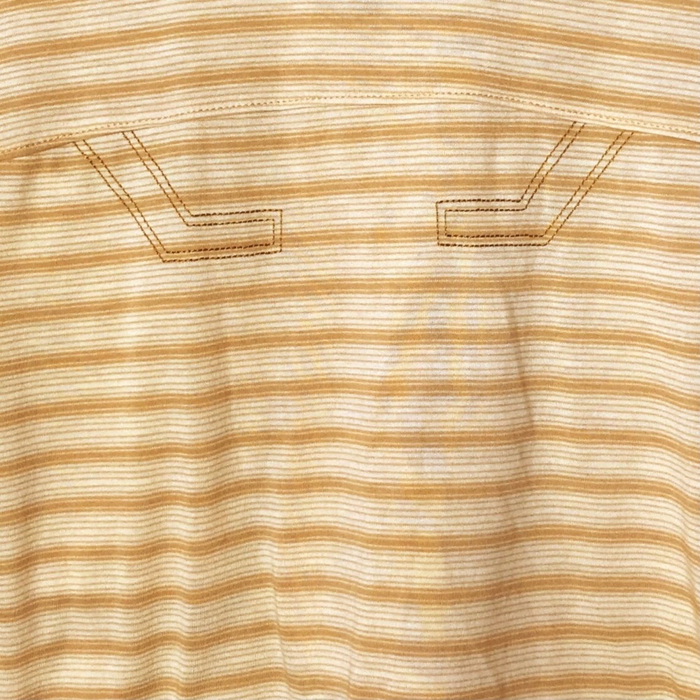 Mountain Hardwear 1/2 Zip Polo Pullover Yellow Stripes Performance Shirt Mens XL - Picture 11 of 13